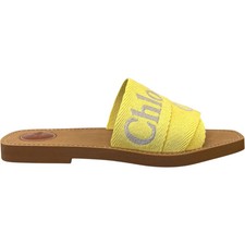 Chloe diapositive donna logo legnoso giallo EU 40 / UK 7