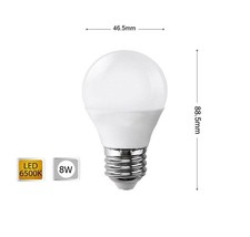LED BULB 8W BALL BULBS WHITE