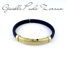 Bracciale Borsari Gioielli in acciaio 316L con brillantino BRSTAU54