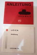 LEICA manuali originali di istruzione M4-2 e M6 TTL in tedesco/german anleitung