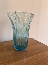 Vaso A Fazzoletto In Vetro Di Murano Firmato V. Nason Balloton E Spruzzi D’oro