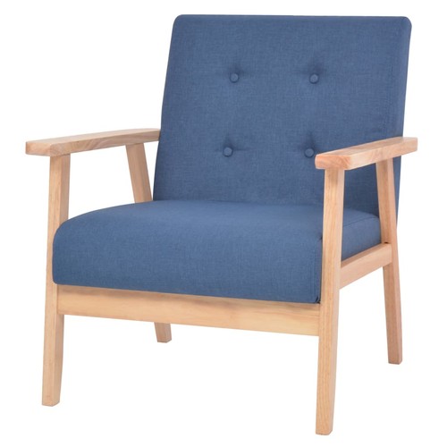 Vidaxl poltrona blu tessuto - in,