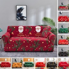 Copridivano Natalizio Elasticizzato Spandex Stampato Alto Elastico Antipolvere Decorativo