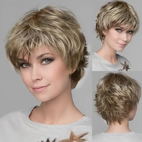 Parrucca corta pixie con