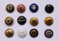 12 tappi capsule spumante vino frizzante champagne bevande birra vintage lotto D