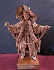 Statua del presepe Vintage terracotta e cartapesta I Messapi cm.34 