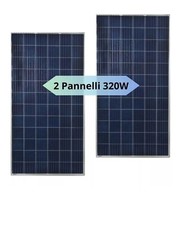 2 X Pannello Fotovoltaico 320W Solare Monocristallino 12V per Impianti