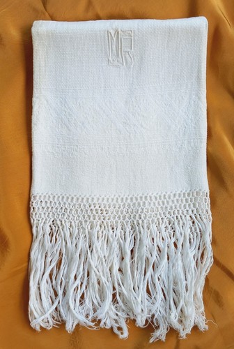 Antico asciugamano lino - lino, con