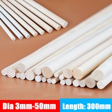 Bastoncini artigianali legno tondi diametro 3mm-50mm legno modello fai da te fatti a mano lunghezza 300mm