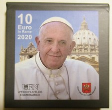 VATICANO 10 EURO IN RAME 2020 MICHELANGELO FDC