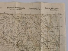 Cartolina Esercito Tedesco "Calice Ligure" Italia, misure 45 x 50 cm, datata 1944, ung