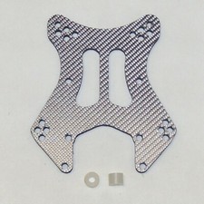 XTREME HPI FIRESTORM 10T ARGENTO FIBRA DI CARBONIO TORRE AMMORTIZZATORE ANTERIORE CAMION NITRO 2WD