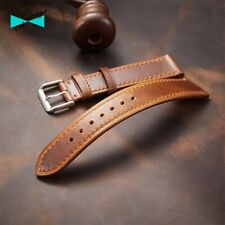 Cinturino orologio in vera pelle marrone grigio scuro vintage 18 19 20 21 22 mm