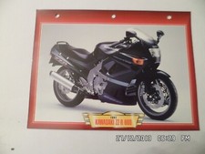 CARTE FICHE MOTO KAWASAKI ZZ-R 600 1991