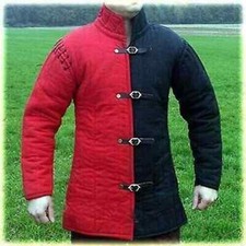 Armatura medievale imbottita spessa fatta a mano Brigandine Gambeson, Aketon GAMBESON