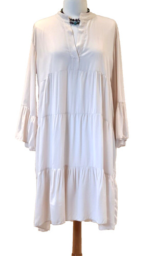 Abito estivo beige strati - beige,