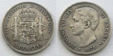 SPAGNA - 5 pesetas Alfonso XII