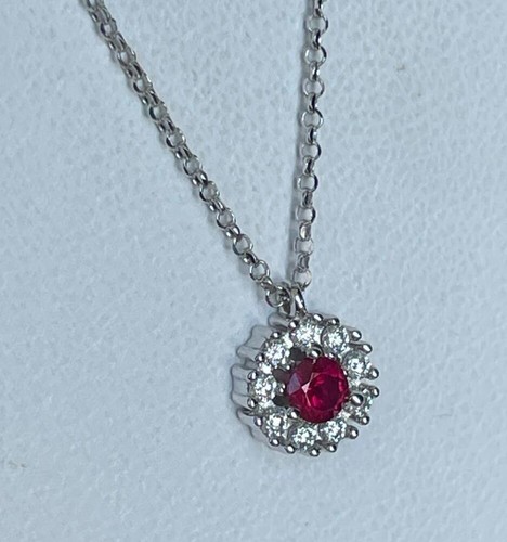 Collana con rubino diamanti - con, e