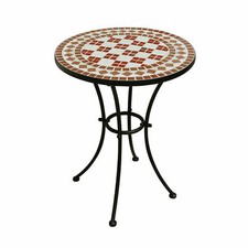 Tavolo da giardino in ferro con mosaico colore nero Ø55cm