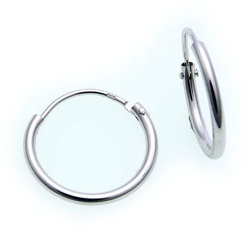 Orecchini cerchio oro bianco - orecchini,