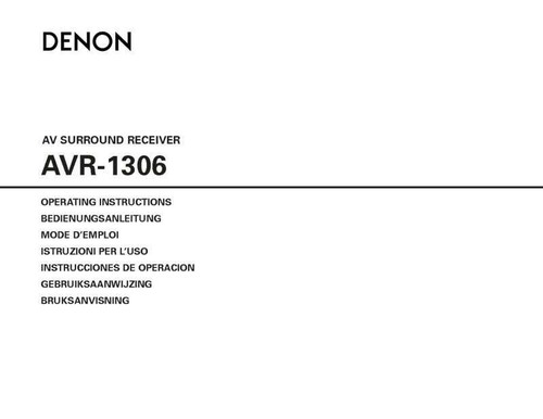 Denon avr 1306 receiver - avr-1306,