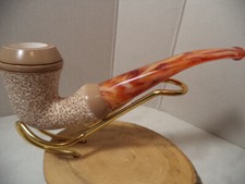 SERVI PIPA PIPE PFEIFE IN SCHIUMA  MEERSCHAUM BULLDOG BROWN 4B(24) NUOVA