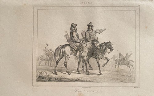Gravure russia 1838 - 1838, "cavalieri