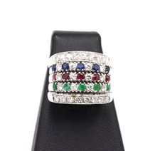 Anello fascia con diamanti