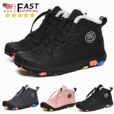 Scarpe da Neve Ragazzi Ragazze Impermeabili Invernali Foderate in Pelliccia Slip On Caviglia Calda