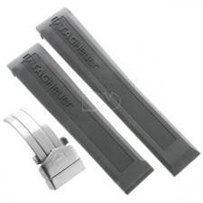 Tag Heuer Cinturino Aquaracer FT6028 FDA  Caucciù Nero 21/18 mm con chiusura dép