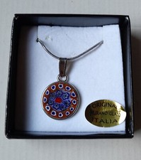 Collana Con Murrina Veneziana In Metallo