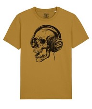 Maglietta Teschio Rock Cuffie