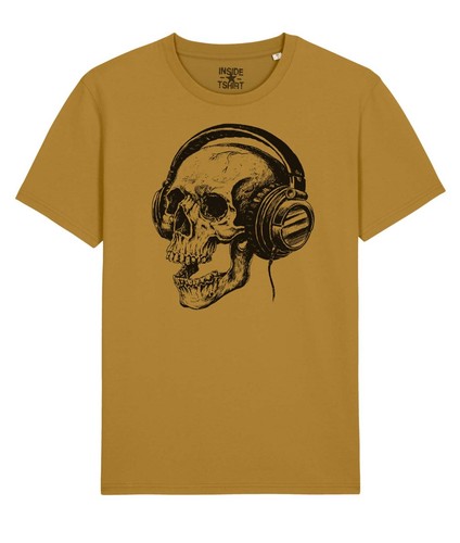 Maglietta teschio rock cuffie - rock,