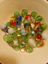 50 BIGLIE DI VETRO Miste 1.6cm
