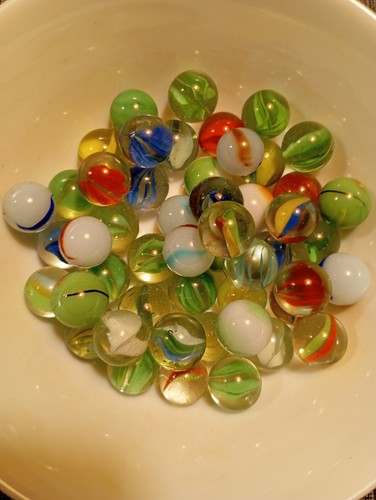 Biglie vetro miste 1 6cm - vetro,