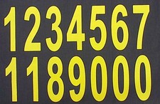 t-shirt stampa ferro su set numeri GRANDI 90mm gialli