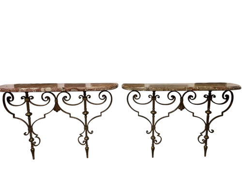 Coppia consolle ferro - consolle,