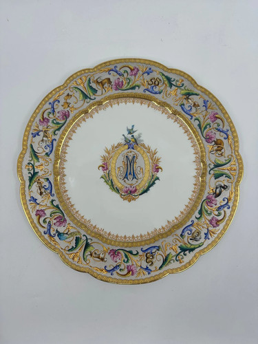 Splendido piatto sevres - piatto, 1877