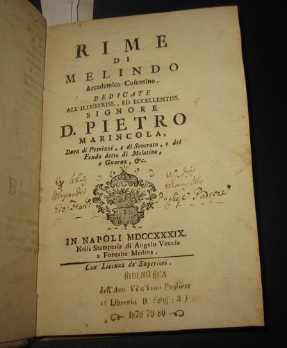 1739 sanseverino battista - sanseverino, rime