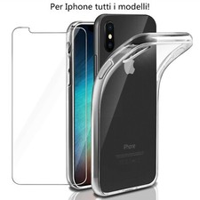 CUSTODIA COVER MORBIDA TRASPARENTE IN TPU SILICONE PER APPLE IPHONE VARI MODELLI