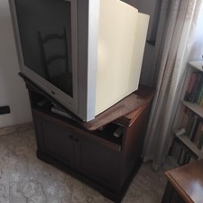 Mobile porta tv legno color noce ripiano girevole