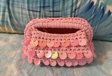 Borsa Clutch all'uncinetto