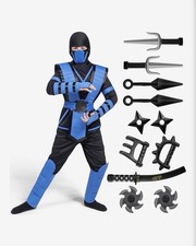 Costume Ninja Bambini Blu Sub