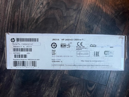 Jetdirect 2900nw server di - hp,