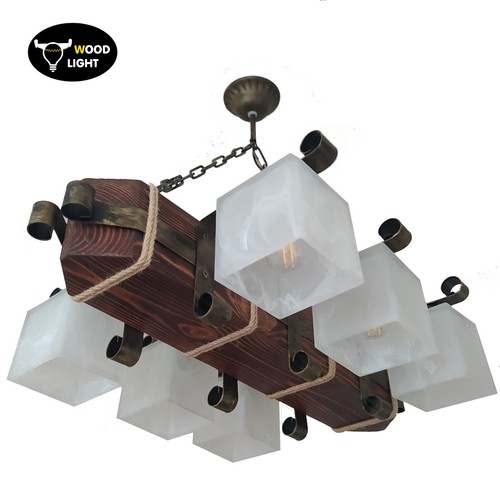 Wood lamp wooden chandelier - wood,