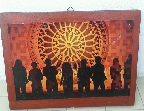 Quadro decoupage legno - , rosone