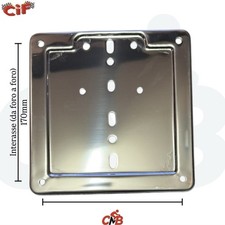 PORTA TARGA IN FERRO CROMATO