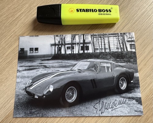 Photo signed ferrari 250 gto - signed,