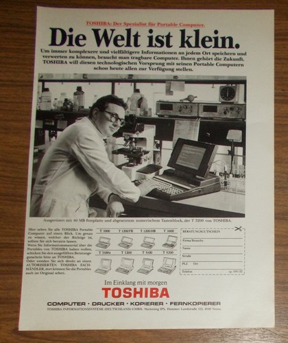 Rara pubblicità toshiba - pubblicità,