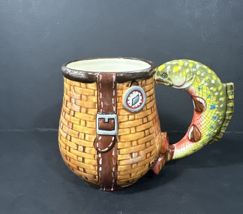 Fish basket coffee mug - 3d,
